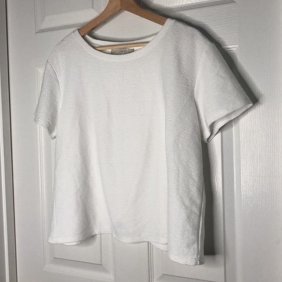 Loft white t-shirt with open back-L - Picture 2 of 5
